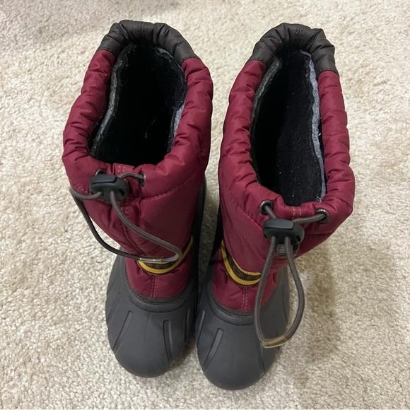 Sorel Youth Snow Winter Boots Kids Size 4 Maroon NY1799-228 Slip On Insulated, - Picture 11 of 15
